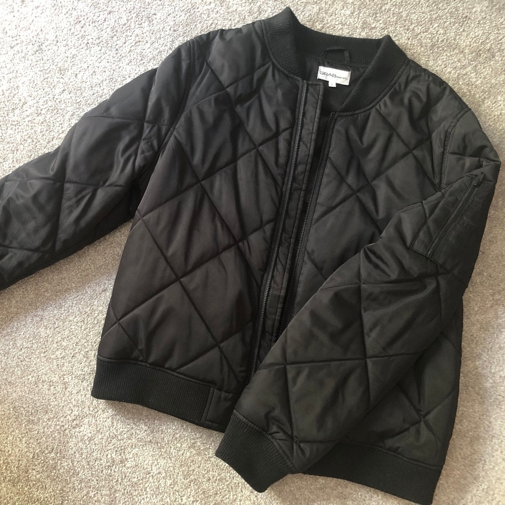 Grab Denim Puffer Jacket